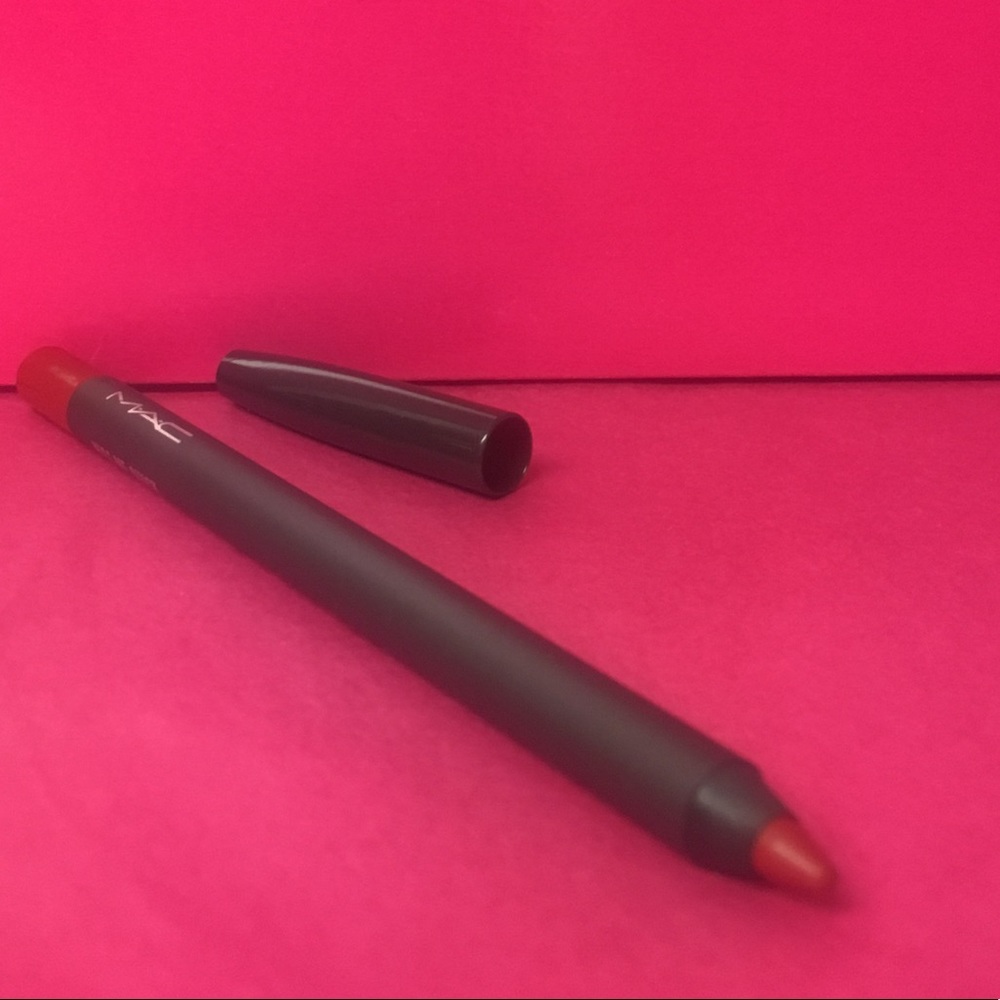 MAC Red Lipstick Lipgloss Pencil for Lips Full Size Makeup Bag Pouch Set New NWT - Picture 6 of 13